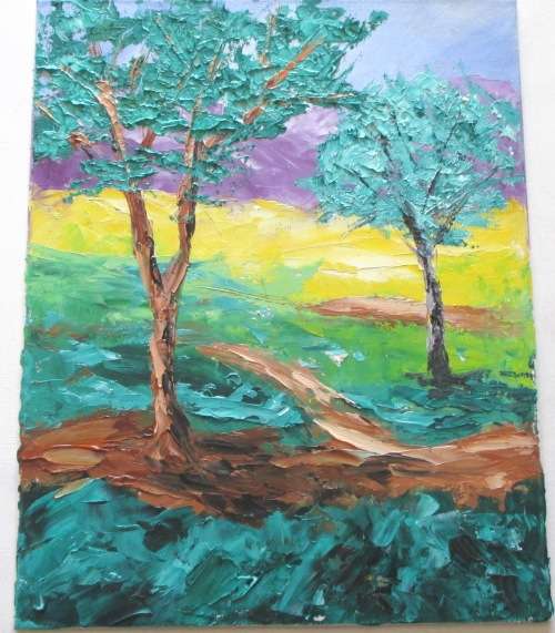 A Country Path, oil painting by artist Mary Papas