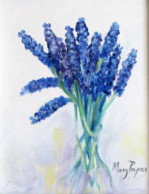 A Bunch of Lavender, oil painting