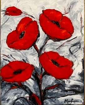 Red Blooms,  oil painting>>SUPER SPECIAL PRICE<<
