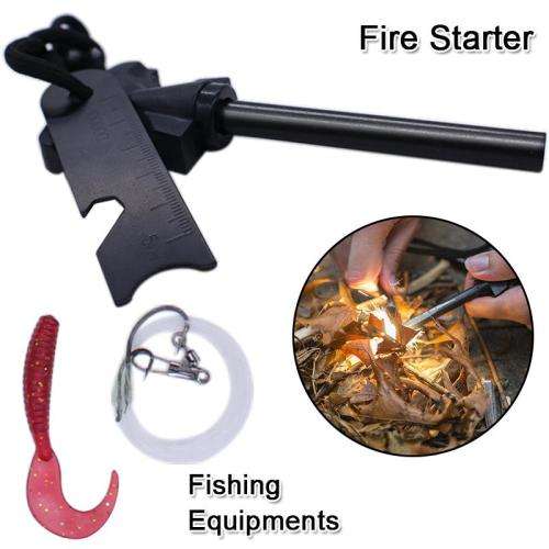 15 in 1 Outdoor Multi-Purpose Adventure Tool Set Survival Fishing Kit