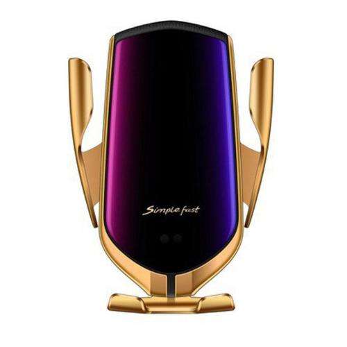 Portable R1 Smart Sensor Car Wireless Charger Gold