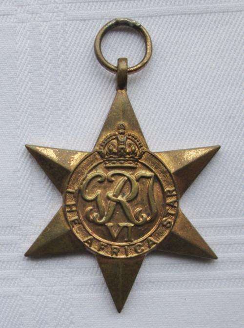 WWII - The Africa Star. Awarded to DM Moon - 5780 (FULL SIZE)