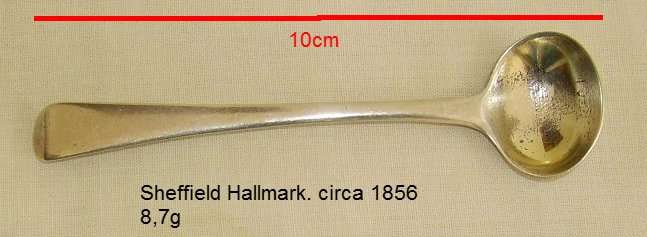 Aumy - Hallmarked Silver Salt Spoon. circa 1856