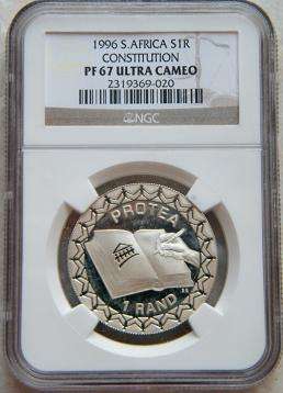 1996 PROTEA R1,CONSTITUTION!!!NGC GRADED!!!STARTING @ R1.