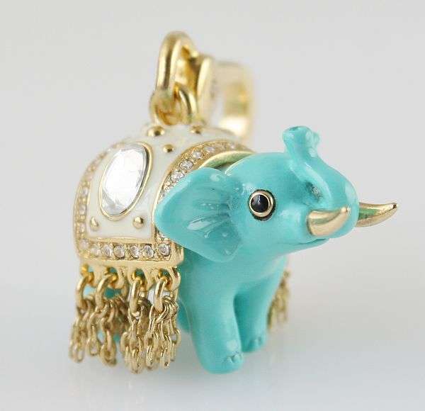 Juicy Couture Lucky Turquoise Elephant Charm