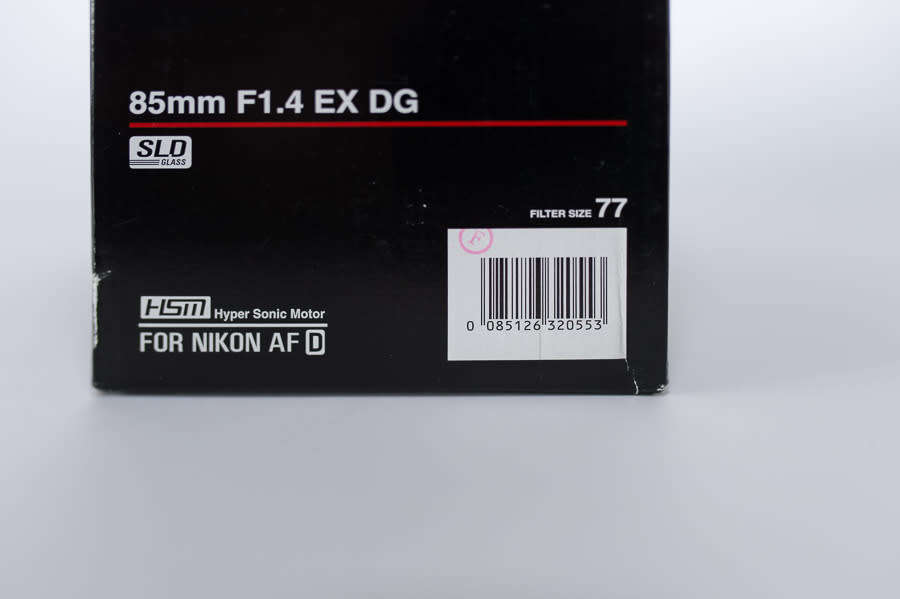 Sigma 85mm 1.4 EX DG (for Nikon Mount) Lens