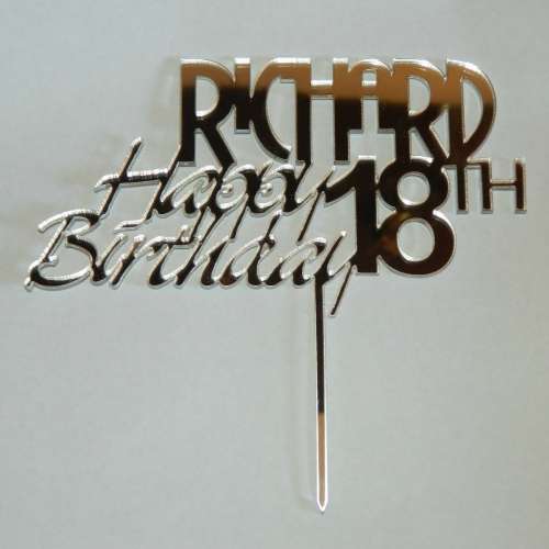 18TH BIRTHDAY PERSONALIZED CAKE TOPPER