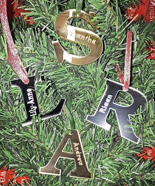 50% OFF - Acrylic Initial Name Christmas Tree Decoration