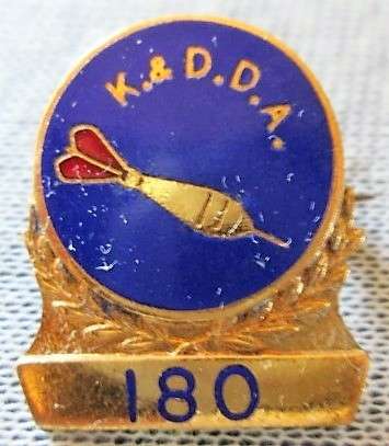 K. & D. D. A. Darts 180 Badge