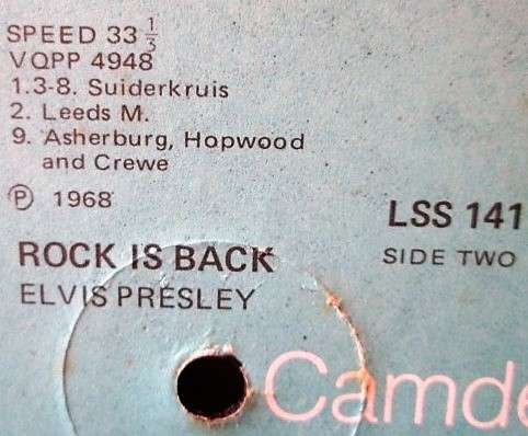 Elvis Presley - Rock Is Back (Camden LSS 141)