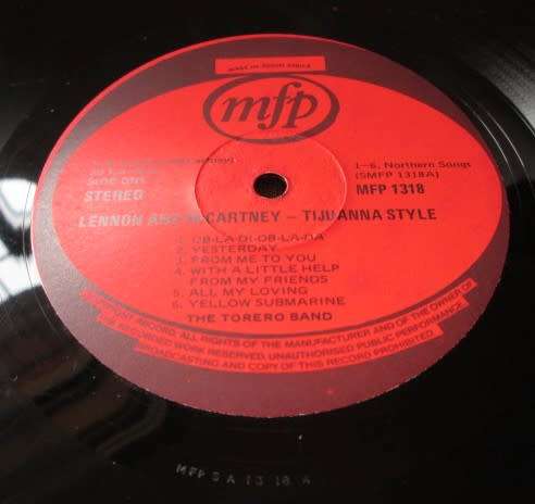 LENNON and McCARTNEY - TIJUANA STYLE (MFP 1318) VINYL LP RECORD - A3126