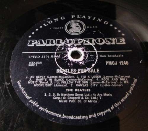 Beatles for Sale LP Record