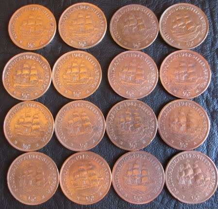 1942 Union of South Africa 1/2d