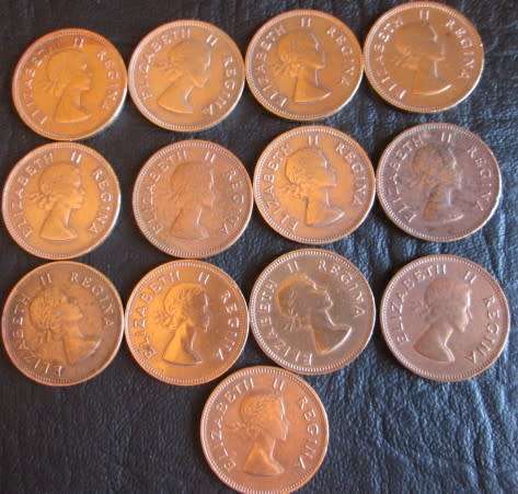 1953 Union of South Africa 1/2d