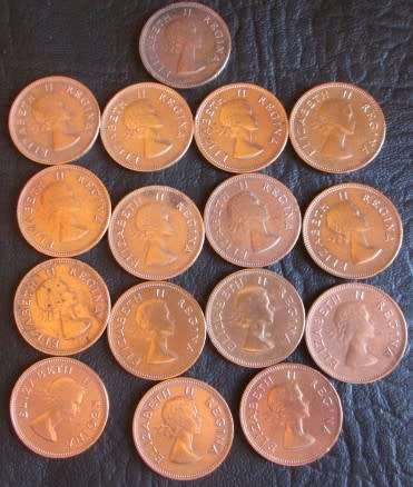 1955 Union of South Africa 1/2d