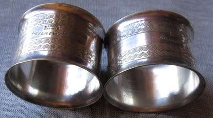 Serviette Rings Silver Plated