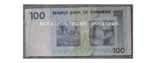 Zimbabwe One Hundred Dollars 2007