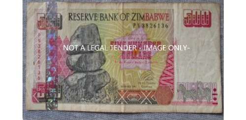 Zimbabwe Five Hundred Dollars