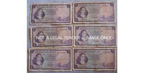 Five Rand 1975 (x6 Lot)