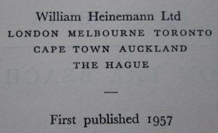 On the Beach by Nevil Shute 1957