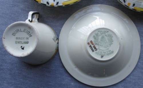 Burleigh Ware Tea Cups and Saucers