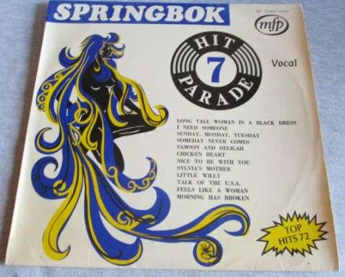 1972 SPRINGBOK HIT PARADE No. 7 (MFP 54503) LP VINYL RECORD
