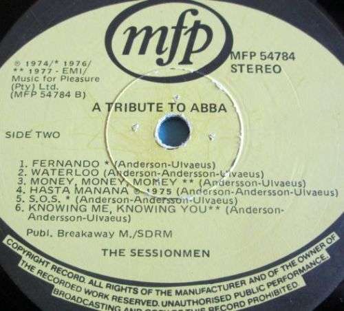 ABBA - 1974/1976/1977 A TRIBUTE TO ABBA  (MFP 54784) VYNIL LP RECORD - S223
