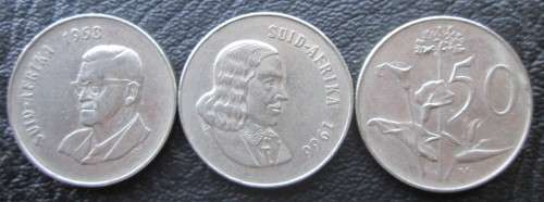 1966 / 1968 Fifty Cents Suid Afrika (Lot) Afrikaans