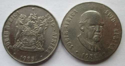 Fifty Cents 1980/81 / 1983 - 1985  / 1987 - 1989 South Africa (x137 Coins Lot)