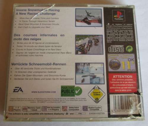 1999 SLED STORM PLAYSTATION 1 CLASSIC GAME