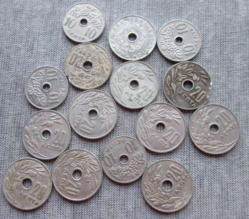 10 / 20 Lepta Greece 1954/59/64/66/69 (x14 Lot)
