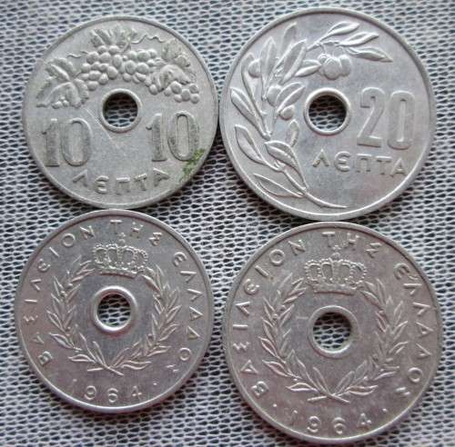 10 / 20 Lepta Greece 1954/59/64/66/69 (x14 Lot)