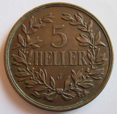 GERMAN EAST AFRICA 1909 5 HELLER J