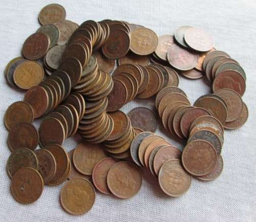 Half Penny South Africa 1940-1949 (x132 Coins Lot)