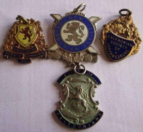 Caledonian Society Badges / Medallions (x4 Lot)