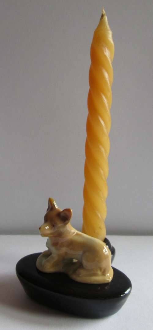 WADE CORGI ZOO LIGHTS CANDLE HOLDER CORGI FIRST WHIMSIES DERIVATIVES 1957-1962 (SEE DESCRIPTION)