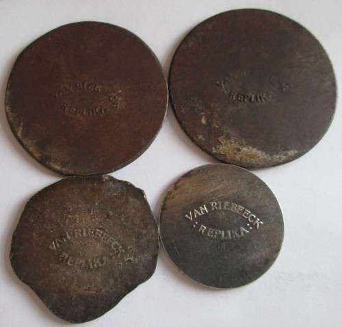 VAN RIEBEECK REPLIKA TOKENS x4 LOT