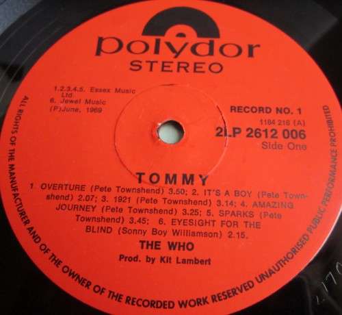 THOMMY - THE WHO 1968 (2LP 2612 006)