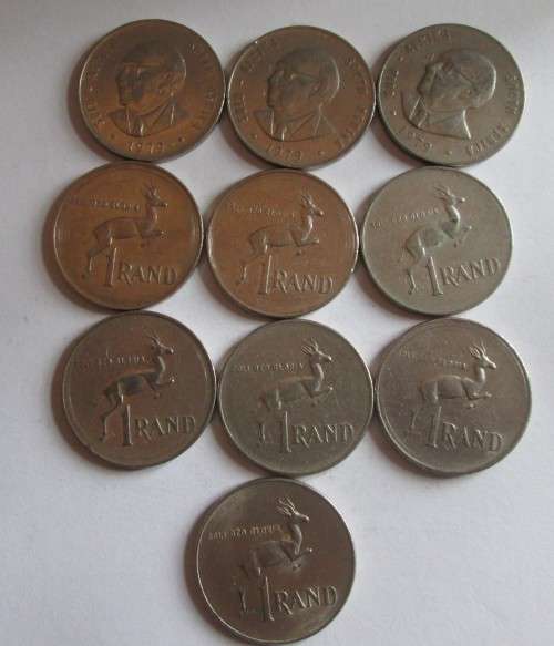 ONE RAND REPUBLIC OF SOUTH AFRICA x40 COINS (SEE DESCRIPTION - DATES)
