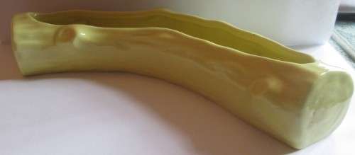 VINTAGE LUCIAN WARE YELLOW LOG VASE