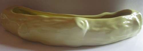 VINTAGE LUCIAN WARE YELLOW LOG VASE