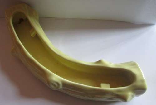 VINTAGE LUCIAN WARE YELLOW LOG VASE