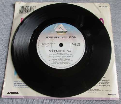 WHITNEY - SO EMOTIONAL 1987 (AAJ 140) 45 RPM