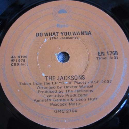 THE JACKSONS - DO WHAT YOU WANNA 1978 (EW 1768) 45 RPM