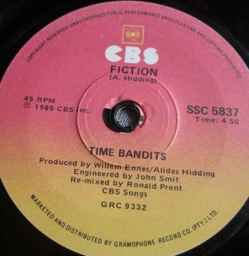 TIME BANDITS -1985 FICTION/ENDLESS ROAD (SSC 5837) 45 RPM RECORD - A3335