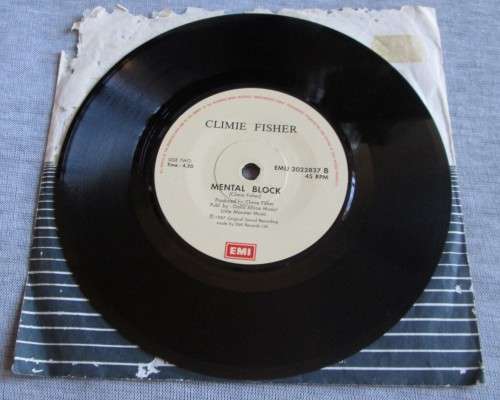 CLIMIE FISHER - 1987 MENTAL BLOCK/RISE TO THE OCCASION (EMIJ 2022837) 45 RPM RECORD - A3387