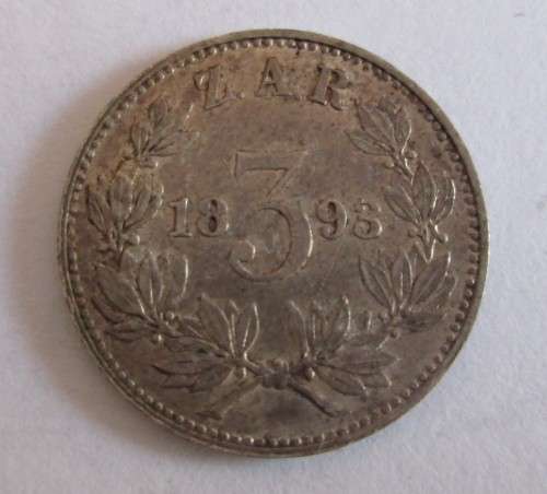 1893 ZAR 3 PENCE COIN