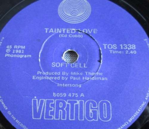 SOFT CELL - TAINTED LOVE 1981 (TOS 1338) 45 RPM RECORD