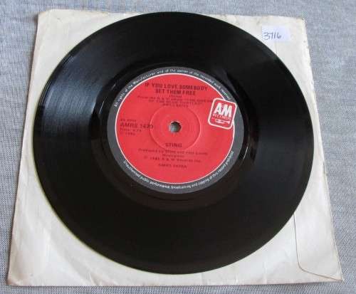STING - 1985 ANOTHER DAY/IF YOU LOVE SOMEBODY SET THEM FREE (AMRS 1470) 45 RPM RECORD - A3442