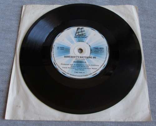 ROCKWELL - 1984 SOMEBODY`S WATCHING ME/INSTURMENTAL (TMS 605) 45RPM RECORD - A3591